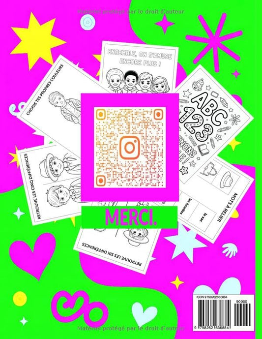 Rentrée Mode ABC 123 : Cahier éducatif avec Lettres, Chiffres, Jeux et Coloriages pour les 4-8 ans: Apprentissage stylé et amusant : Alphabet, ... tendance et Coloriages créatifs pour enfants